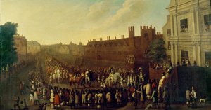 La restauración de Carlos II (1630-85) en Whitehall el 29 de mayo de 1660, c.1660 de Isaac Fuller